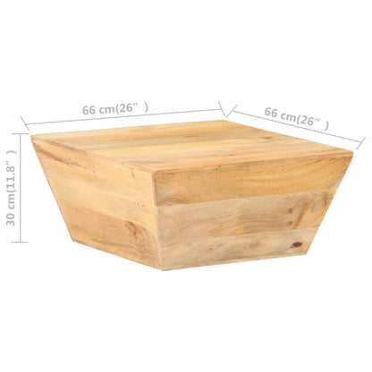 Mesa De Centro Forma De V Madera Maciza De Mango 66x66x30 Cm_4
