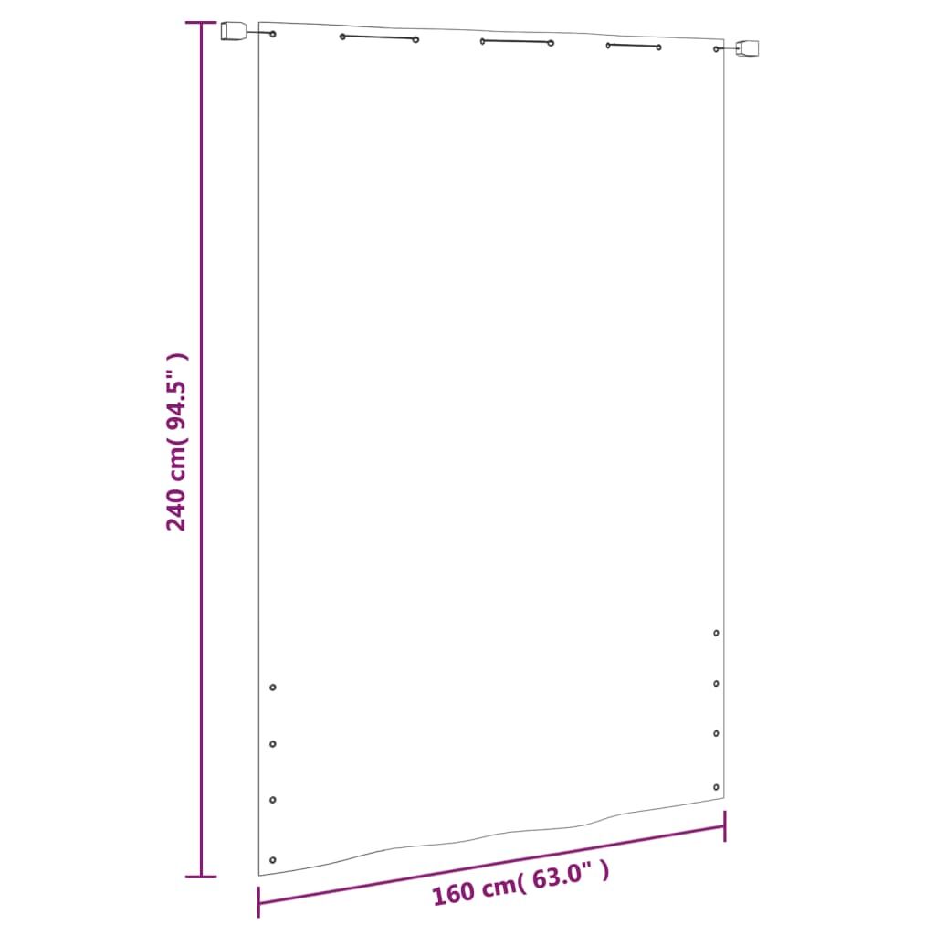 Vidaxl Toldo Pantalla Para Balcón Tela Oxford Verde Claro 160x240 Cm_2