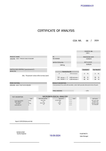 Açaí Liofilizado En Polvo Bio - 250g_1