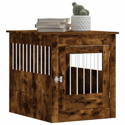 Jaula Para Perros Madera Ingeniería Roble Ahumado 64,5x80x71 Cm_3