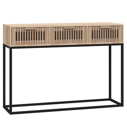 Mesa Consola Hierro Y Madera Contrachapada 105x30x75 Cm_0