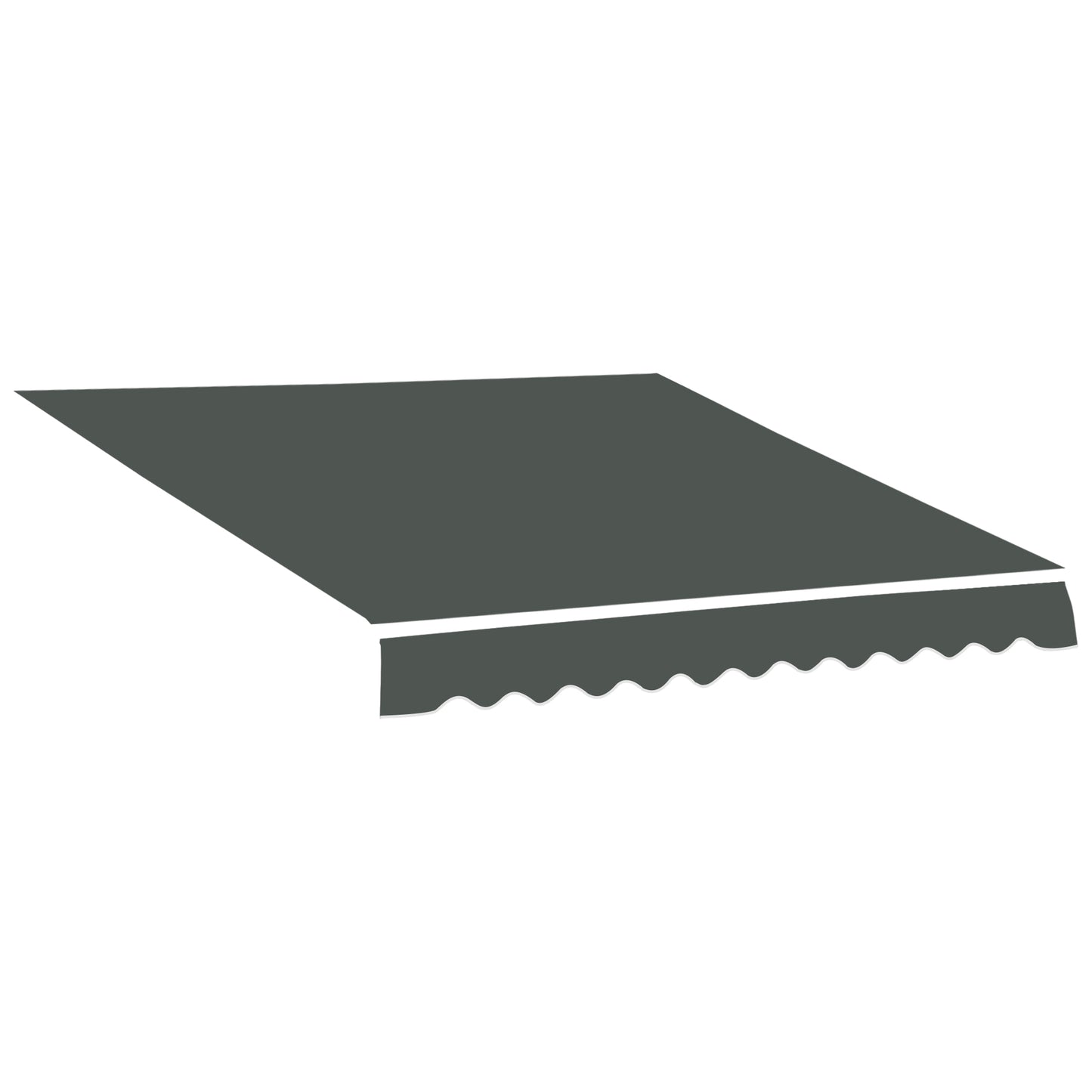 Outsunny Techo De Repuesto Para Toldo 382x240 Cm Protección Uv Gris_0