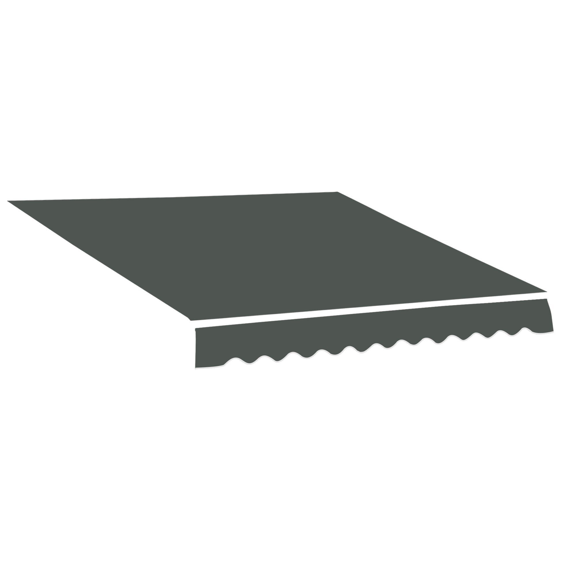 Outsunny Techo De Repuesto Para Toldo 382x240 Cm Protección Uv Gris_0