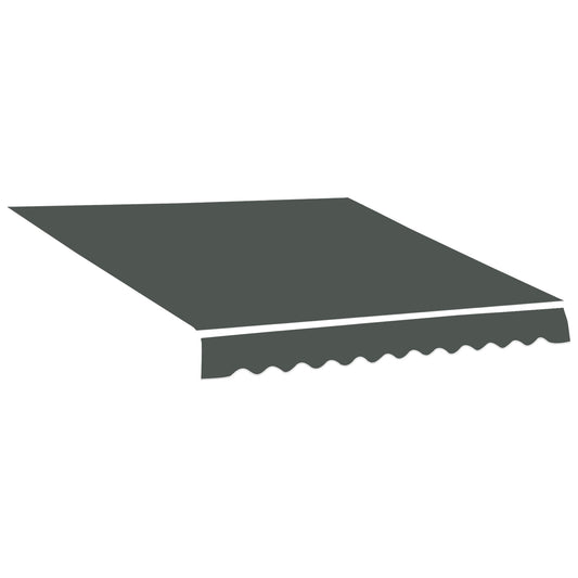 Outsunny Techo De Repuesto Para Toldo 382x240 Cm Protección Uv Gris_0