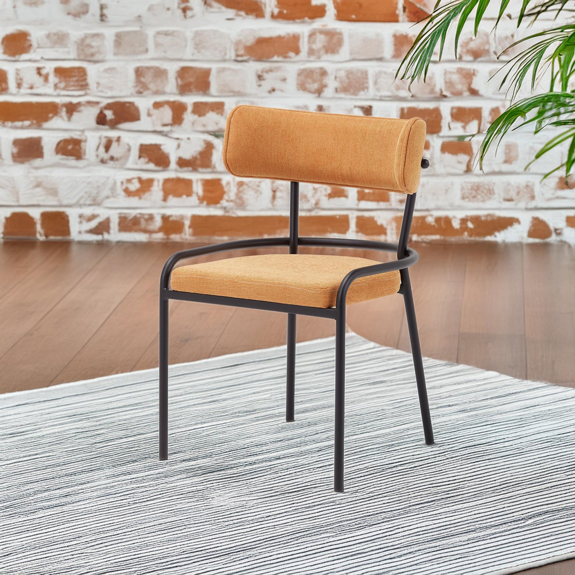 Silla Pole Mostaza - Diseño Minimalista 55x60x95cm - Well Home_2