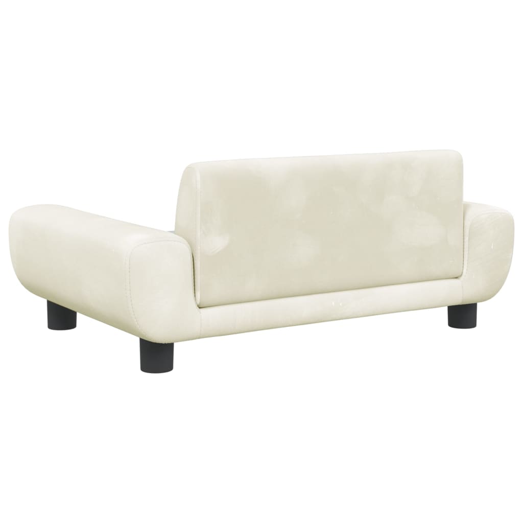 Cama Para Perros De Terciopelo Crema 70x45x33 Cm / Vetonek_0