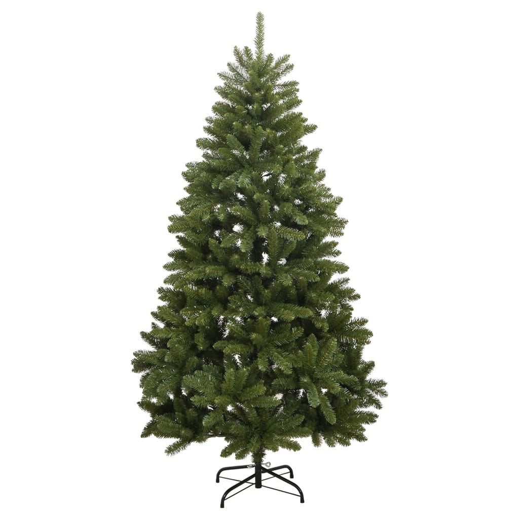 Vidaxl Árbol De Navidad Artificial Con Bisagras Y Soporte Verde 180 Cm_1