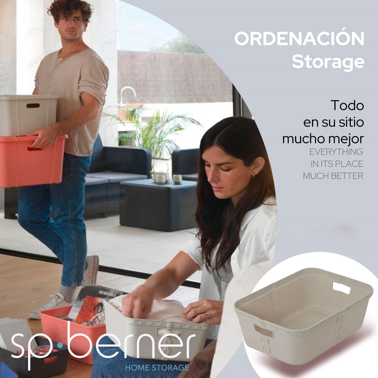 Life Story Cesta De Almacenaje T Medium Light Grey_1