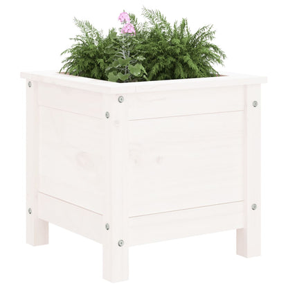 Jardinera Madera Maciza De Pino Blanco 40x40x39 Cm_2