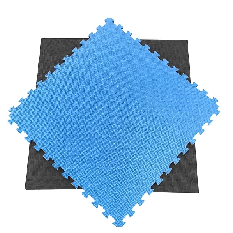 Artatami® Tatami Puzzle 1x1x20 mm Negro - Azul Pack Ahorro【12 Unidades】Gimnasios - Fitness - Pilates - Yoga_1