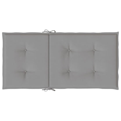 Vidaxl Cojín Silla Jardín Respaldo Bajo 2 Uds Tela Oxford Gris_5