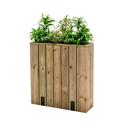 Jardinera Alta De Madera Con Anclaje Al Suelo 75x24x80 Cm Hortalia_0