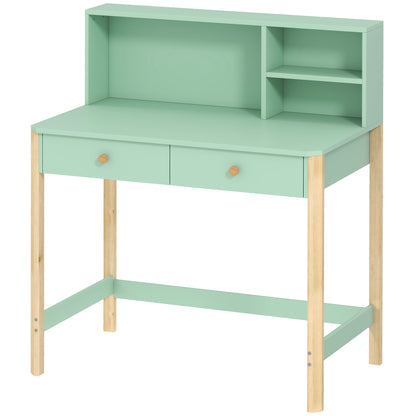 Secretária Infantil Aiyaplay Mdf, Madeira De Pinho Verde 90x52x105 Cm_4