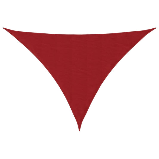 Toldo De Vela Triangular Tela Oxford Rojo 4x5x6,4 M_0