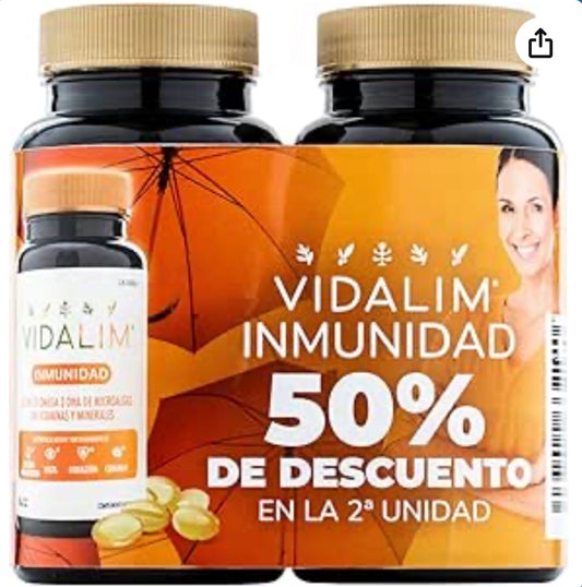 Vidalim Inmunidad - Omega 3 250 Mg Dha + Vitaminas Y Minerales Pack Oferta 120 Cápsulas_0