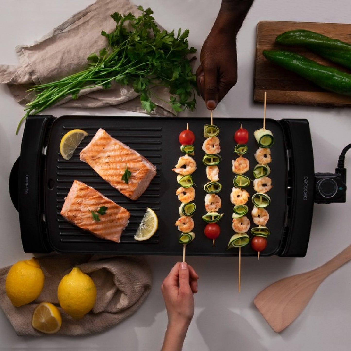 Cecotec Plancha Eléctrica Plancha Eléctrica Tasty&grill 3000 Blackwater Mixgrill_1