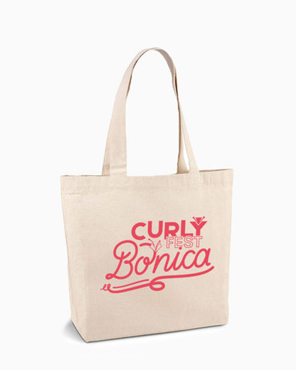 Bolsa Curly Fest - Bolsa De Algodón Grueso - Shopping Bag Bio Sakure_0
