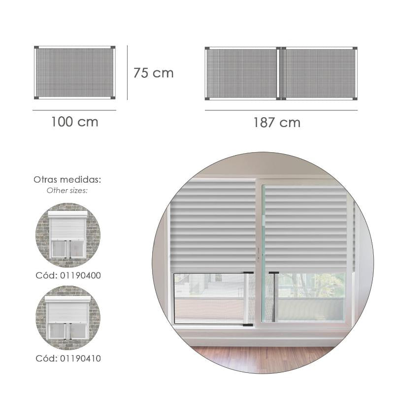 Marco Mosquitero Aluminio Extensible 75x100/187 Cm._1