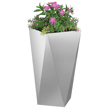 Jardinera 2 Pcs Plateado 40 X 40 X 75 Cm Acero Galvanizado_2