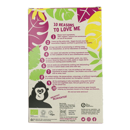 Granola keto ecológica de frambuesa 250g  Raw Gorilla