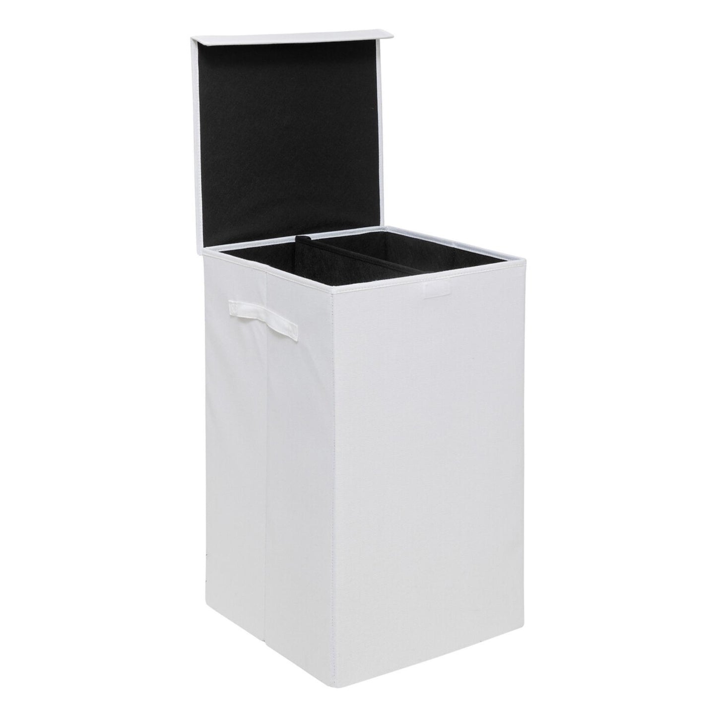 Cesta De Ropa Colors 74l Mdf Y Poliéster Blanco Algodón_1