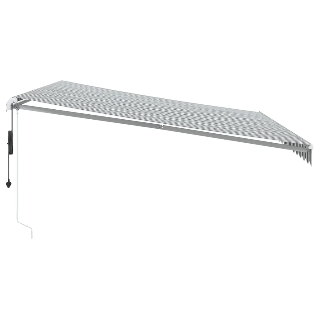 Toldo Retráctil Automático Gris Antracita Y Blanco 450x350 Cm_3