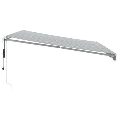 Toldo Retráctil Automático Gris Antracita Y Blanco 450x350 Cm_3