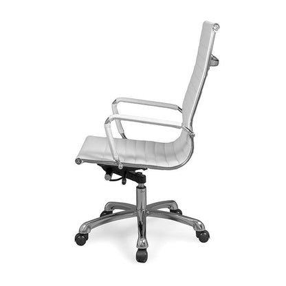 Silla De Oficina Boss Símil, Blanco, 57 X 104–112 X 66_2