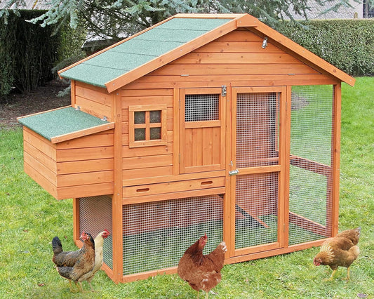 Gallinero Dakota Para 4-6 Gallinas - Gallinero Ideal Para Jardín - Ponedero, Parque, Bandeja De Excrementos Y Almacén_0