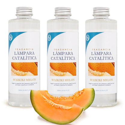 Pack 3x Fragancia Para Lámpara Catalítica 200ml: Aroma Waikiki Melon - Disfruta Tu Aroma Favorito Durante Más Tiempo_0