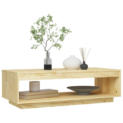 Mesa De Centro De Madera Maciza De Pino 110x50x33,5 Cm_2