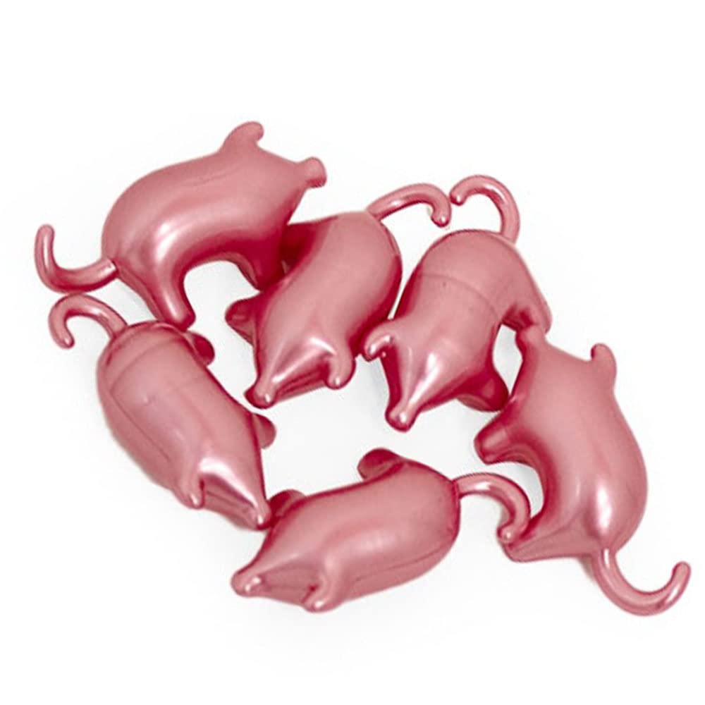 Pack 40 Perlas De Baño Aromatizada En Forma De Cerdito - Con Aceite De Soja - Hidratante Y Aromática - Aroma Rosas_5