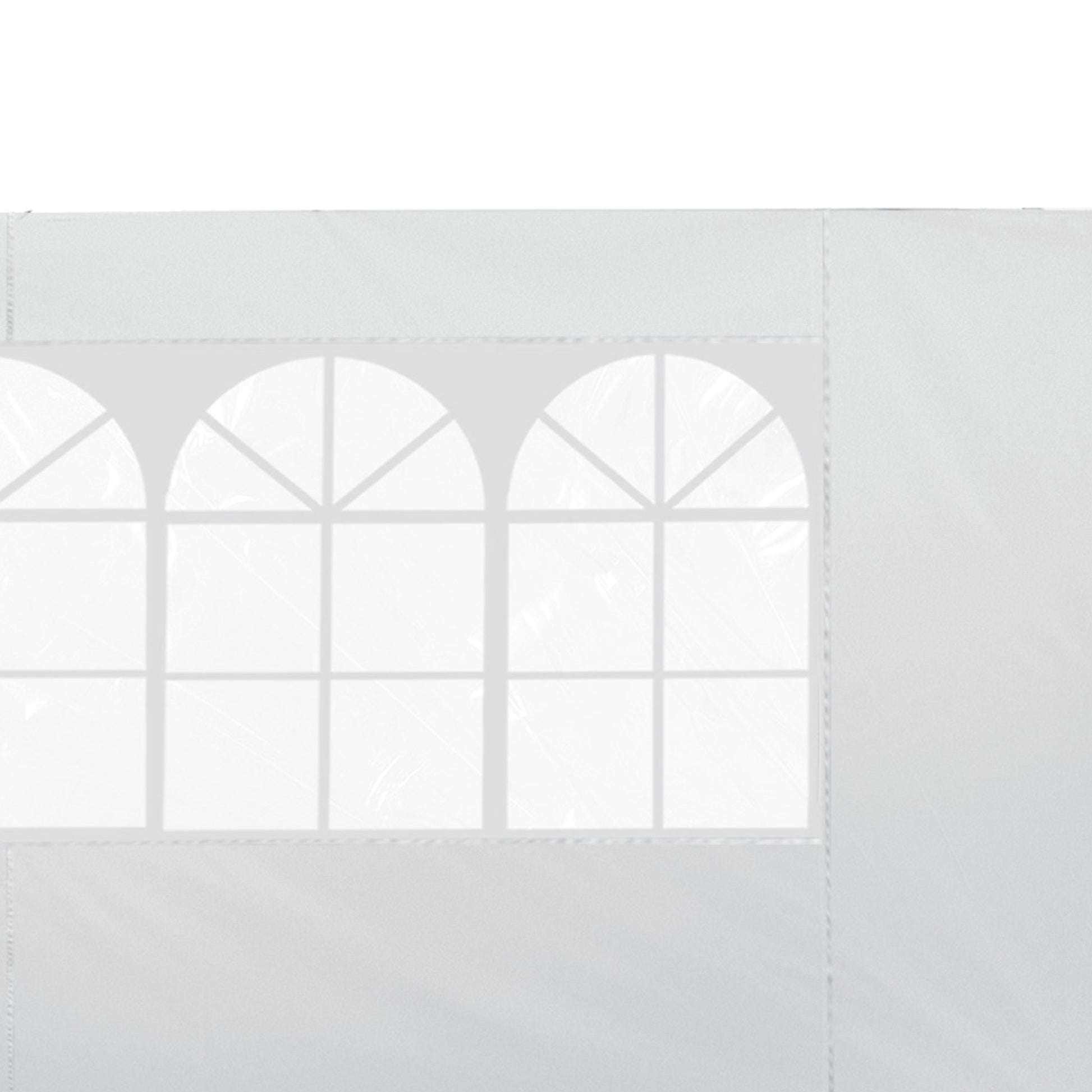 Outsunny 2 Paredes Laterales 2,95x2m Con Ventanas Para Carpa 3x3 3x6 3x9 Blanco_3