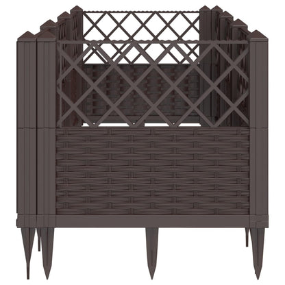 Jardinera Con Clavijas Pp Marrón 123,5x43,5x43,5 Cm_3