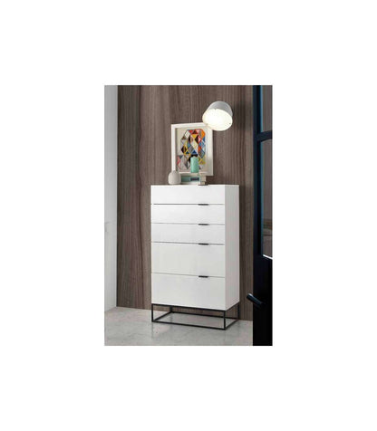 Sinfonier 5 Cajones Modelo Norma Acabado Blanco Brillo 59.5 X 46 X 120 Cm (largo X Ancho X Alto)_0