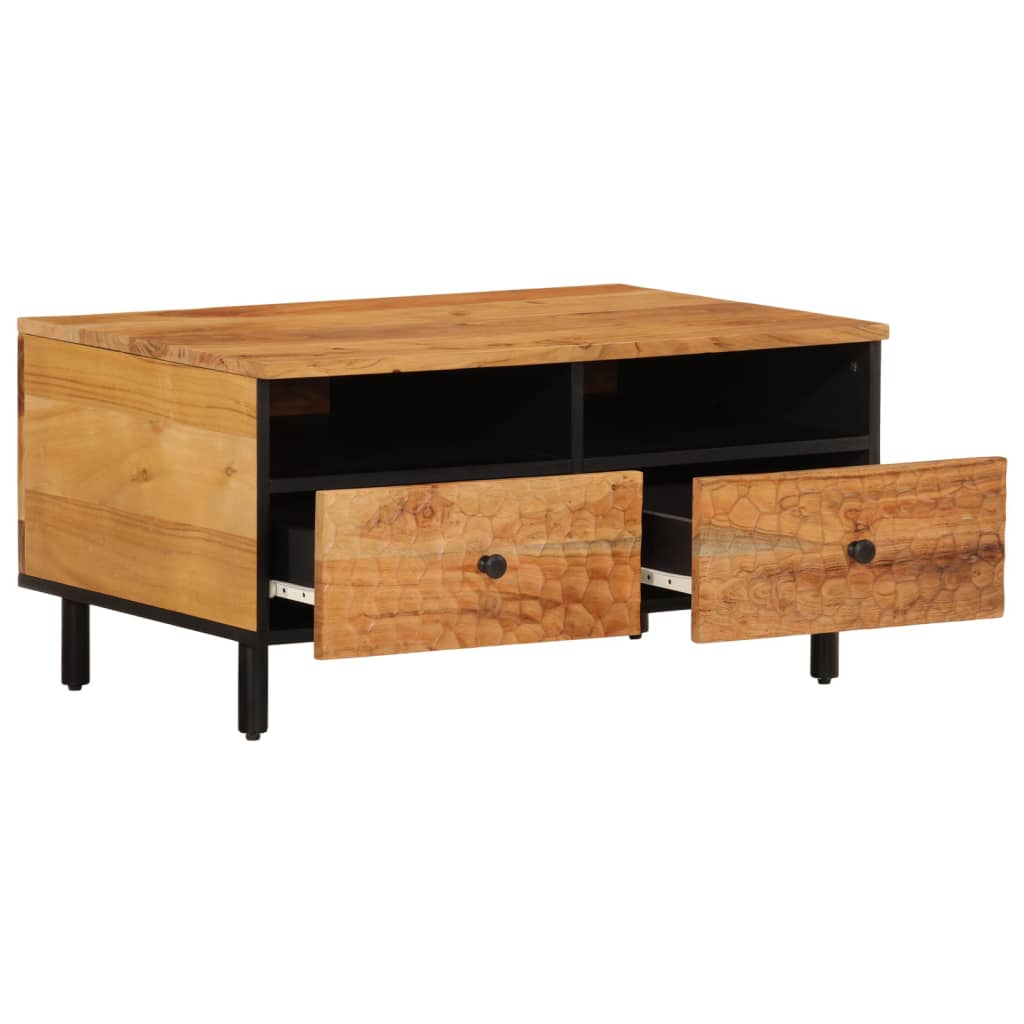 Mesa De Centro Madera Maciza De Acacia 80x54x40 Cm_2
