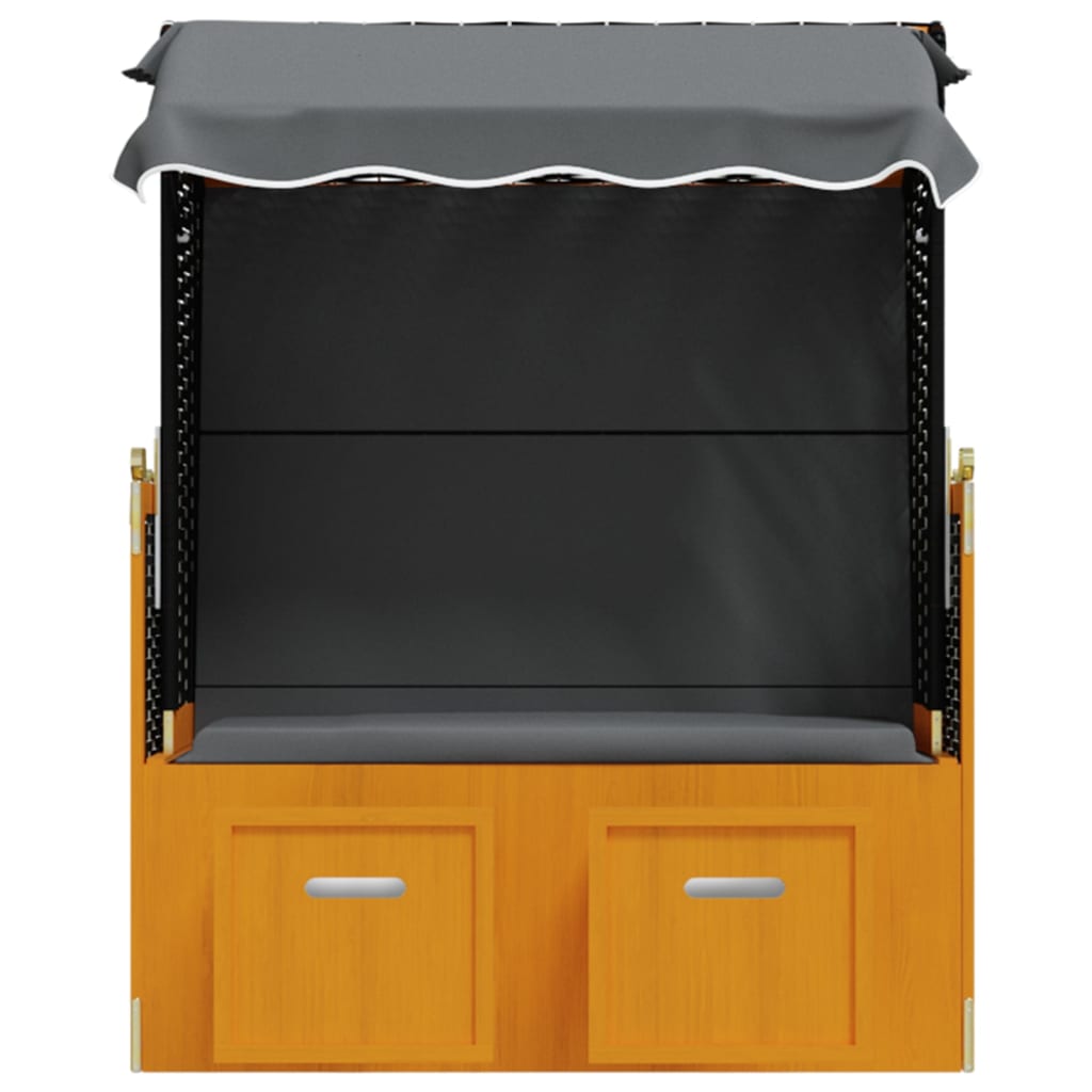 Silla Strandkorb Dosel Ratán Sintético Madera Negro Antracita_4