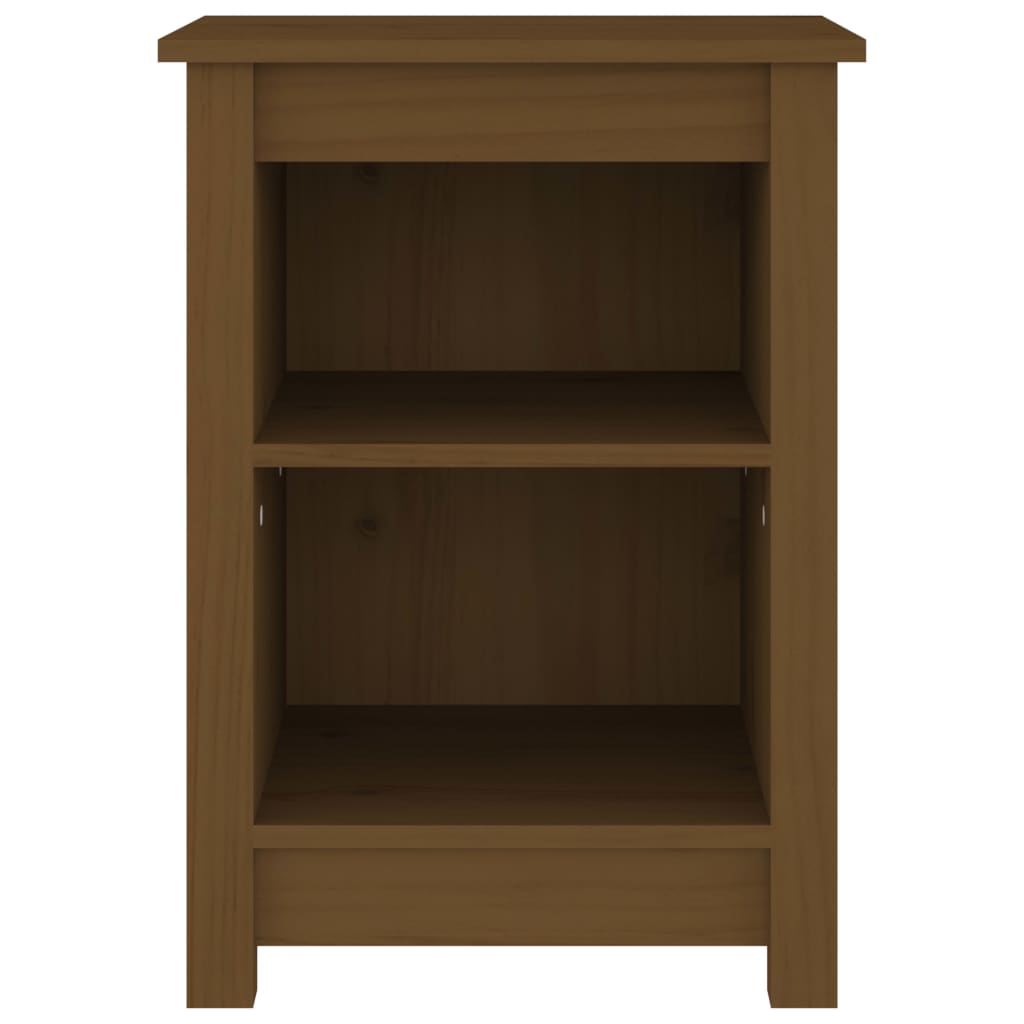Mesitas De Noche 2 Uds Madera De Pino Marrón Miel 40x35x55 Cm_2