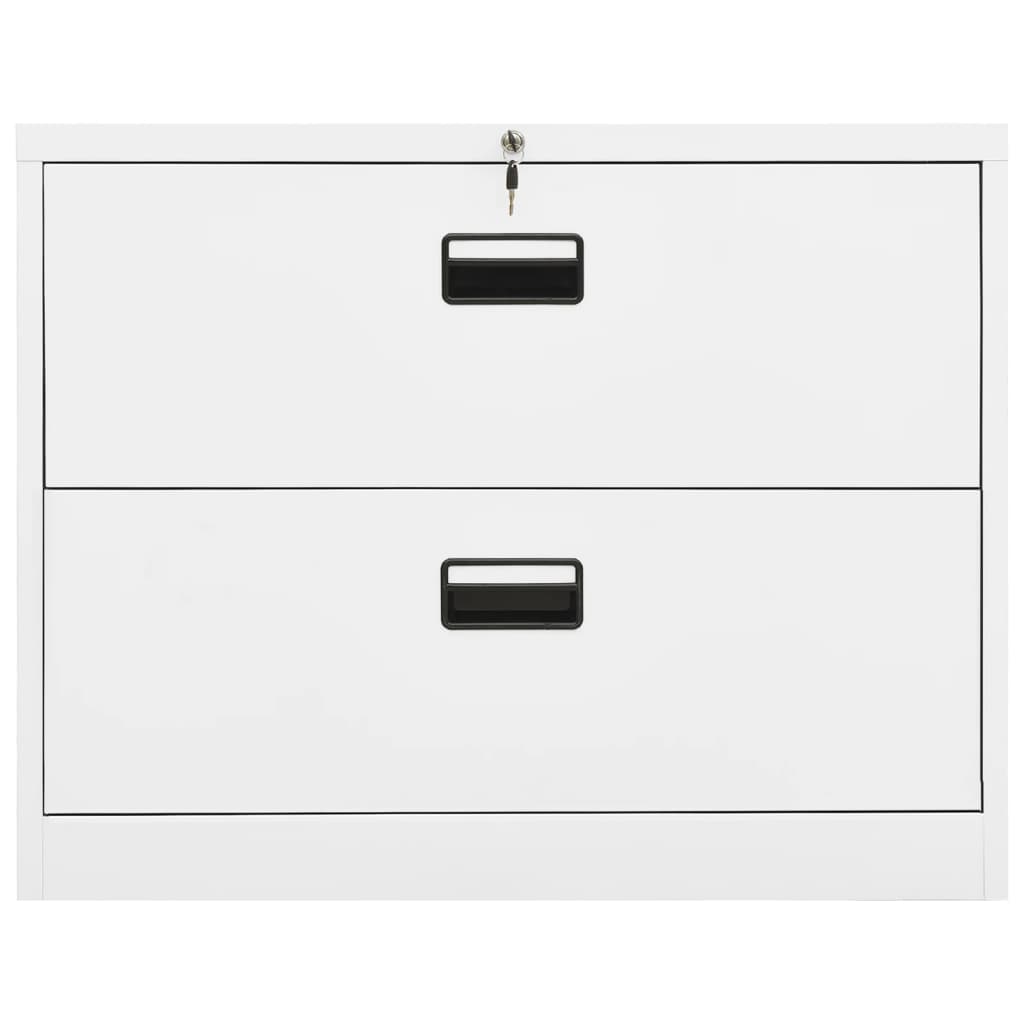 Armario Archivador De Acero Blanco 90x46x72,5 Cm_1