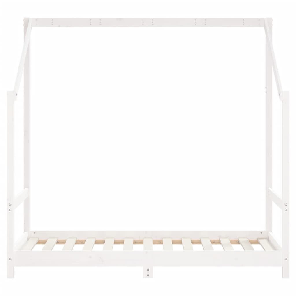 Vidaxl Estructura De Cama Para Niños Madera De Pino Blanco 80x160 Cm_3