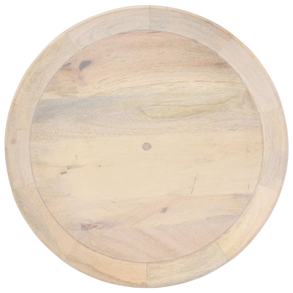 Mesa Auxiliar De Madera Maciza De Mango Ø50x55 Cm_0