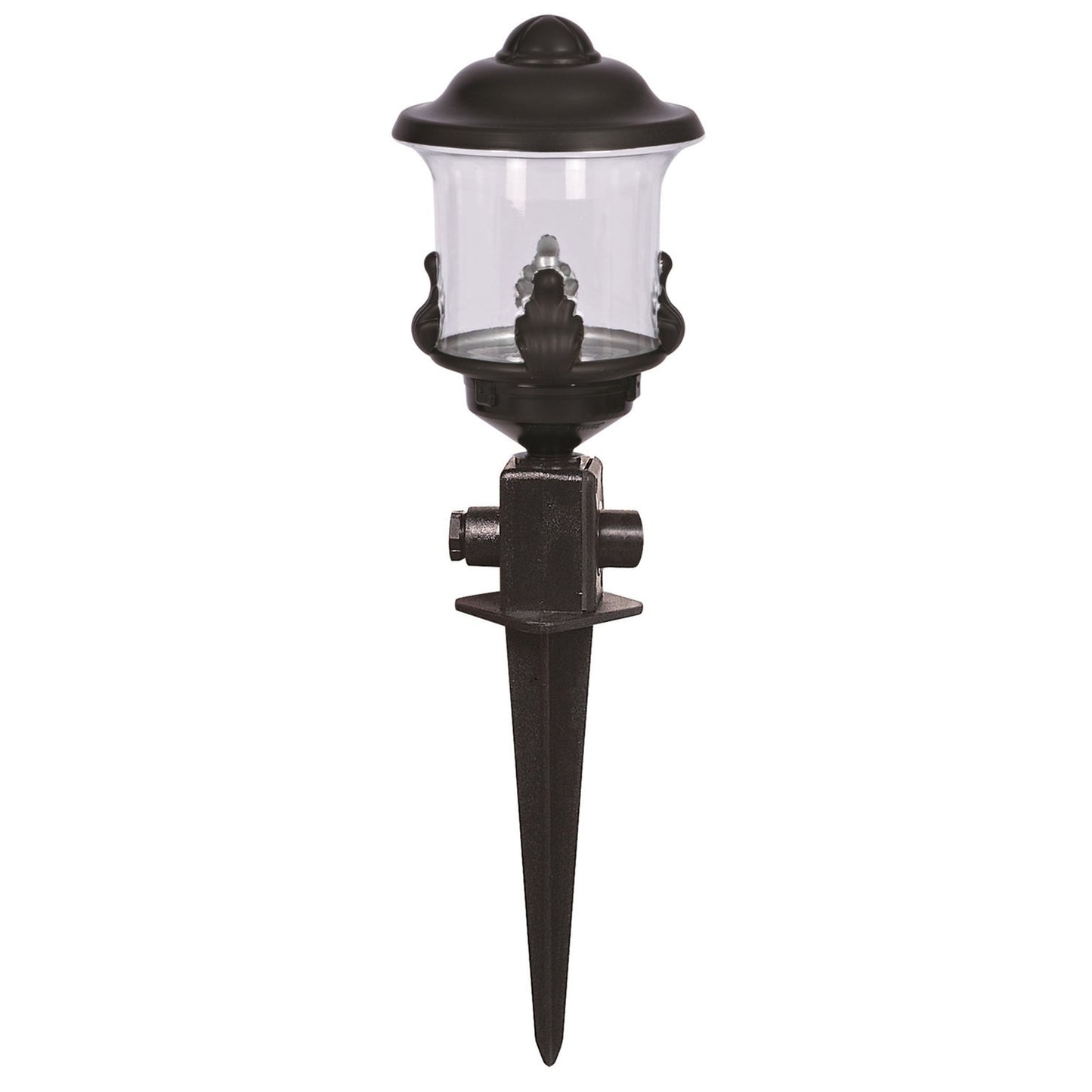 Aplique De Pared Tridente Para Exterior, Abs , Negro, 20x20x50, Casquillo E 27 Max 60 W_0