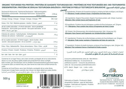 Proteína De Guisante Texturizada Bio - 4kg (500g Envase Retail + 3,5kg Bolsa Granel De Recarga) | Proteína Vegetal_1