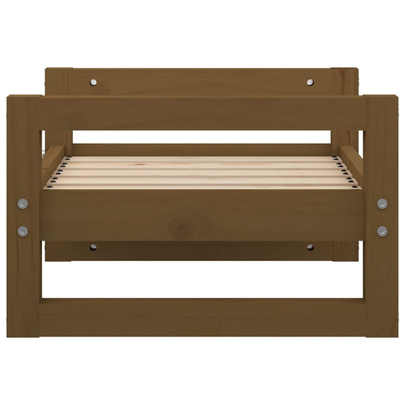Vidaxl Cama Para Perros Madera Maciza Pino Marrón Miel 55,5x45,5x28 Cm_5