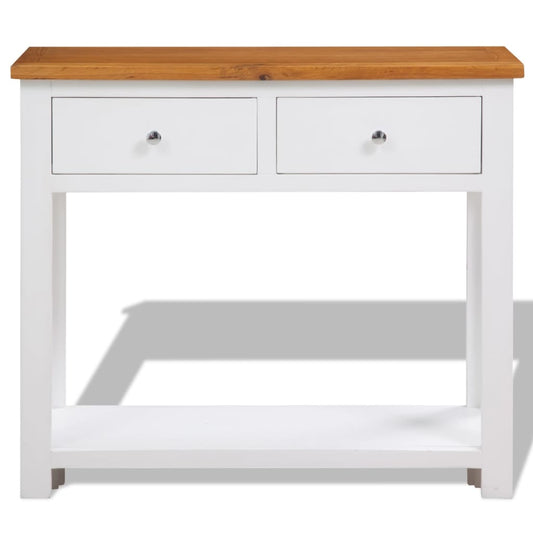 Mesa Consola De Madera De Roble 83x30x73 Cm_0