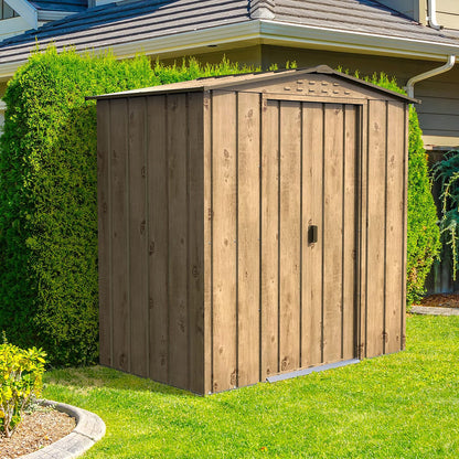 Caseta Jardín Top Venus 6×4 Metal Imitación Madera_1