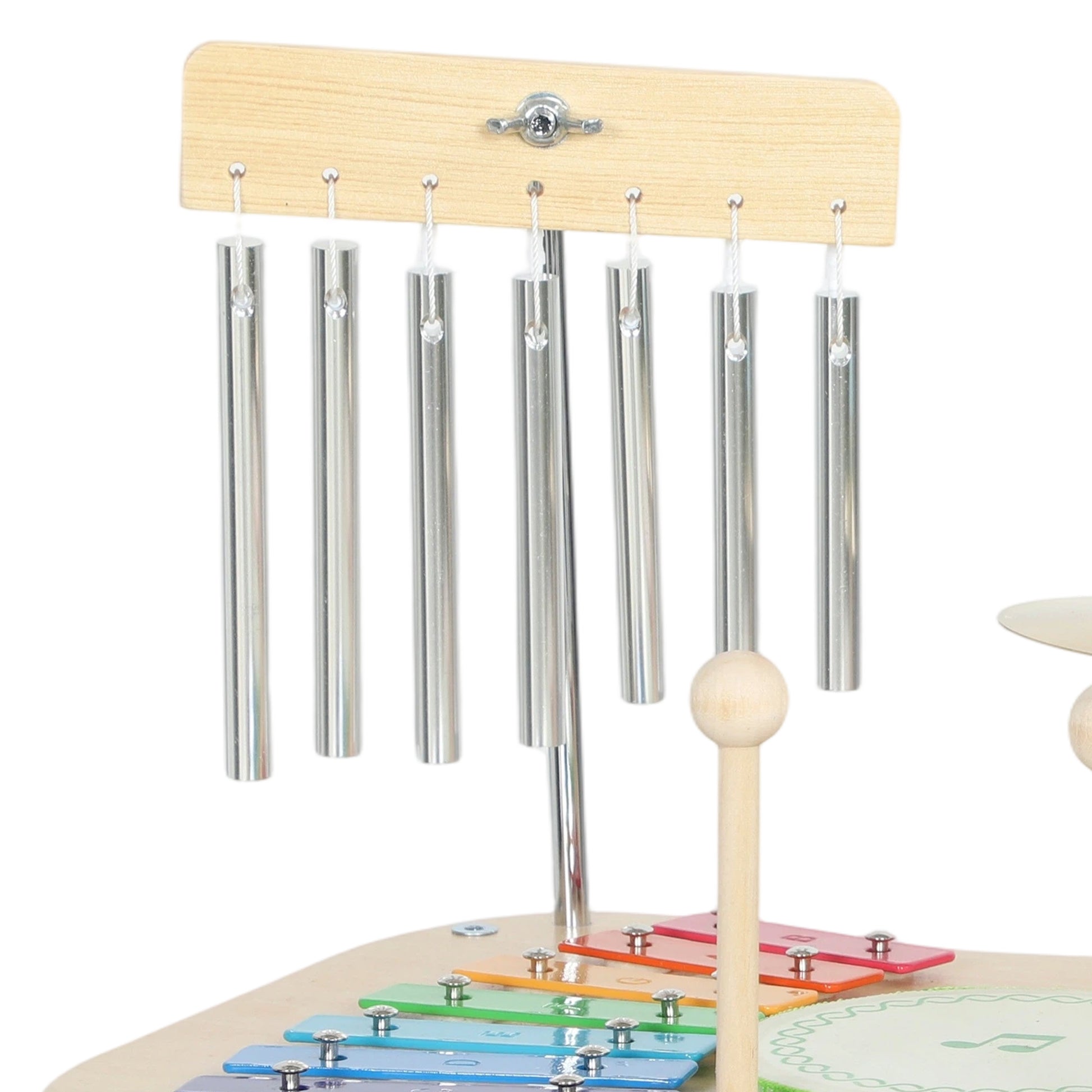 Aiyaplay Instrumentos Musicales Infantiles De Madera Con Tambor Y Xilófono_3