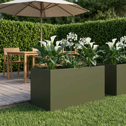Macetero De Jardín Verde Oliva 100 X 50 X 50 Cm_1