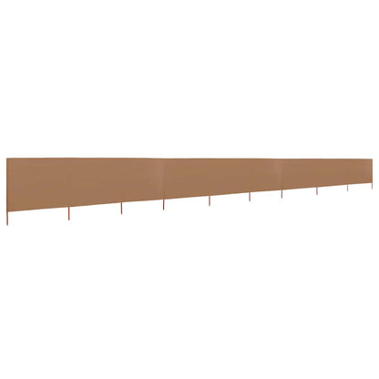 Vidaxl Paravientos De 9 Paneles Tela Gris Taupe 1200x120 Cm_1