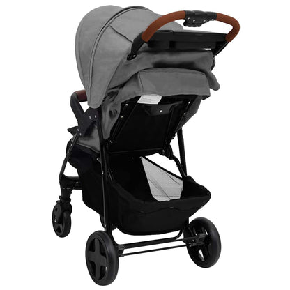 Vidaxl Carrito De Bebés 2 En 1 De Acero Gris Claro_0